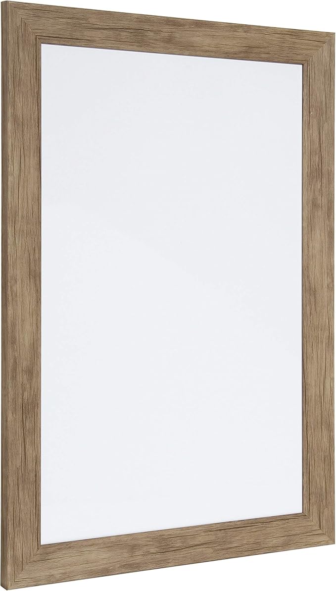 DesignOvation Beatrice Framed Magnetic Dry Erase Board, 18x27, Rustic Brown