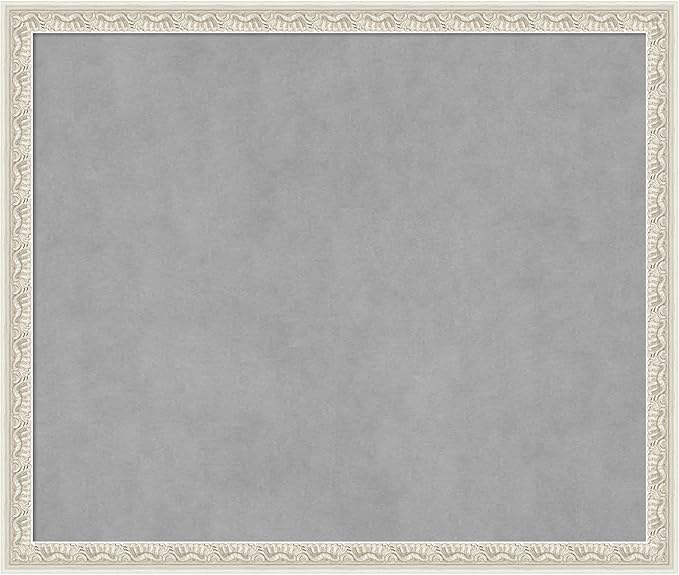 Amanti Art Silver Framed Magnetic Board 22x26 Medium Vision Board for use with Magnets, 100% Metal Sheet to Display Items as Office Decor or for Home Organization in mudroom, Kitchen or Kids Room