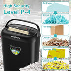 Home Office Paper Shredder,14-Sheet Cross Cut with 6.6-Gallon Basket, High Security Level P-4,3-Mode Design Shred Card/CD/Paper
