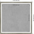 Amanti Art Silver Framed Magnetic Board 13x13 X-Small Vision Board for use with Magnets, 100% Metal Sheet to Display Items as Office Decor or for Home Organization in mudroom, Kitchen or Kids Room