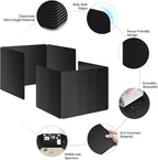6 Pack Black Desk Dividers for Students, Privacy Shields Folder for Students, Durable & Waterproof Plastic Study Board, Classroom Teacher Supplies Test Divider, Includes Extra Labels
