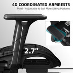 Opiesit Office Chair with 3D Adjustable Lumbar Support,Ergonomic Computer Chair,Adjustable Headrest and Armrests, 400lbs Capacity,Tilt-Swivel,Premium Mesh Desk Chair for Office,Home & Gaming (Black)