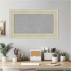 Amanti Art Silver Framed Magnetic Board 17x29 Small Vision Board for use with Magnets, 100% Metal Sheet to Display Items as Office Decor or for Home Organization in mudroom, Kitchen or Kids Room