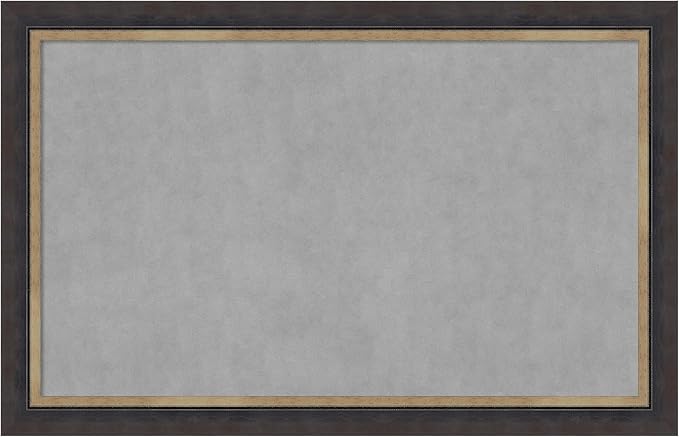 Amanti Art Black Framed Magnetic Board 29x45 Large Vision Board for use with Magnets, 100% Metal Sheet to Display Items as Office Decor or for Home Organization in mudroom, Kitchen or Kids Room