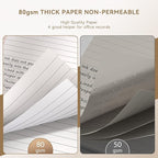 Nichela 5" x 8" Note Pads 6 Pack of Legal Pads Narrow Ruled Notepad with Perforated Notepads 30 Sheets Small Writing Pads 21lb Legal Pad Quality Paper Ideal for Home, Office, or School Use