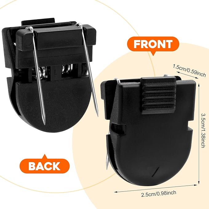 10PCS Cubicle Clips for Fabric Walls, Plastic Stainless Steel Fabric Panel Wall Clips Cubicle Hooks Cubicle Wall Accessories for Picture Photos Note Memo Hanging