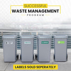 Trash Recycle Stickers – Heavy-Duty Trash Bin Labels - 3-5 Year Indoor/Outdoor Rated - Weather Proof, Ultra Durable - USA Made (6x2 inch), 2 Labels of Each, 4 Total