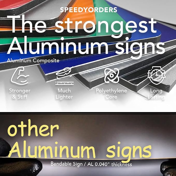 Custom Outdoor Metal Sign - Personalized Aluminum Safety and Business Sign, Waterproof (Green & White, 14x10 In)