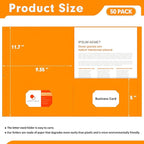 Two Pocket Folders, PANDRI 50 Pack 2 Pocket Folders, Letter Size Paper File Folder for School Office Home Business, Orange