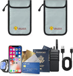 2 Pack Small Fireproof Bag(5.2 x 8 inches), Fireproof Wallet Pouch, Non-itchy Waterproof Cash Bag for Cash, Valuables, Passport, Currency & Keys