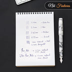FPR Himalaya V2-Chrome Ultra Flex Nib Pen - Twist-Style Converter Filled Calligraphy Pens for Writing - Fancy Pens for Men & Women - Flex Fountain Pen w/Metal Clip & Cap Ring (Taj Mahal Acrylic)