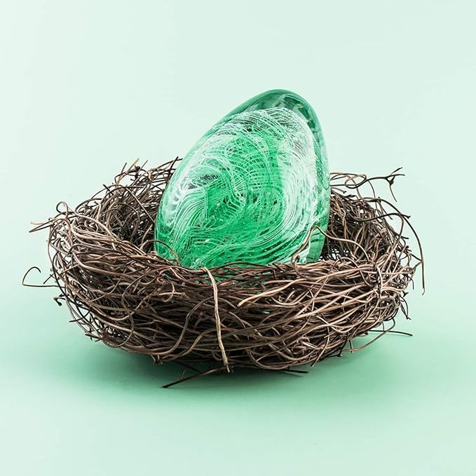 QFkris Crystal Blessings Paperweight Easter Eggs 3.4" Blown Glass Art Figurine Collectibles Desk Decor (Green)