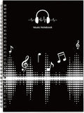 MAXCURY Blank Sheet Music Composition Manuscript Staff Paper Art Music Notebook Black 100 Pages 26x19cm (DJ)