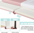 EMOMAS Lined Journal Notebook, 6Pack Hardcover Notebook for Men & Women – Journals for Writing, Work, School, Home & Daily Notes, 160 Pages – Medium A5, 5.7"x8", 100 gsm Thick Paper (pink)