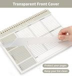104 Pgs Weekly To Do List Notepad, 52 Duplex-Printed Undated Sheets 100 GSM（8.5"×11") Weekly Desk Planner For Work Home School Office Desk Accessories Supplies & Goal Setting Tasks - Beige