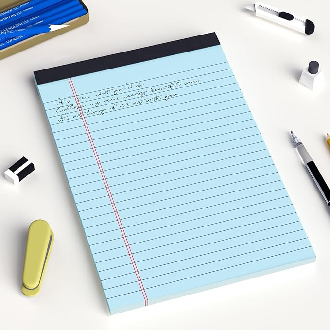 AILZFEI 5pcs Colored Note Pads 5x8 College Ruled Small Legal Pads Paper Notepads 5 Pack Study Back Writing Pads 5 x 8 Paper Pads Perforated Narrow Ruled Pads of Paper 30 Sheets/Pack