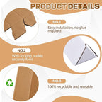 Tatuo 50 Pcs Triangle Mailing Tubes 24.25 L x 2 W x 2 H Corrugated Cardboard Box Poster Tube Oyster White for Protecting, Shipping, Mailing and Storage of Blueprints, Artwork, Crafts, Long Art Holder