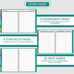 2026 Monthly Planner - Jan 2026 - Dec 2026, 12 Months Calendar/Planner with Faux Leather, 8.86" x 11.4", 15 Notes Pages, Strong Twin - Wire Binding, Pocket, Monthly Tabs, Perfect Organizer- Green