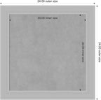 Amanti Art Silver Framed Magnetic Board 24x24 Medium Vision Board for use with Magnets, 100% Metal Sheet to Display Items as Office Decor or for Home Organization in mudroom, Kitchen or Kids Room