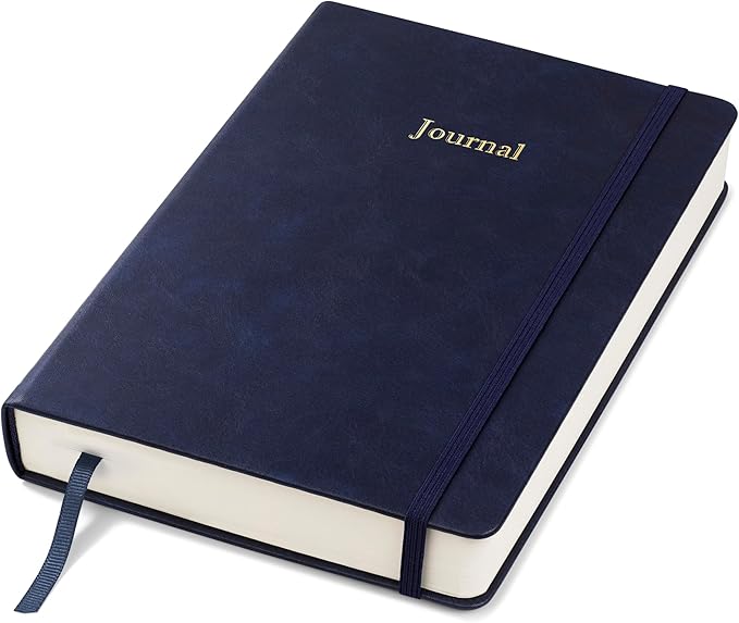 Wykeham's Executive 2026 Undated Daily Journal Planner – Customization Available (Royal Blue, 8.5"×5.5" - Undated)