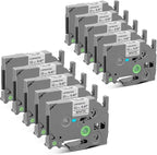 Pillex 10-Pack 12mm 0.47 Laminated White Label Tape Replacement for TZe-231 Brother Label Maker Tape, AZe Black on White Label Tape Compatible with Brother P Touch Label Maker PT-D210 PT-H110 PT-D220
