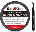 Kaisiking 5mm x 50M LCD Repair Tape for Phone Screen, Adhesive Tape with 1 Tweezers for Cell Phone, iPad, Tablets, Laptops, Camera