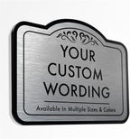 Custom Decorative Outdoor Waterproof Metal Signs, Personalized Aluminum Design 1 Metallic Silver 12x8 In