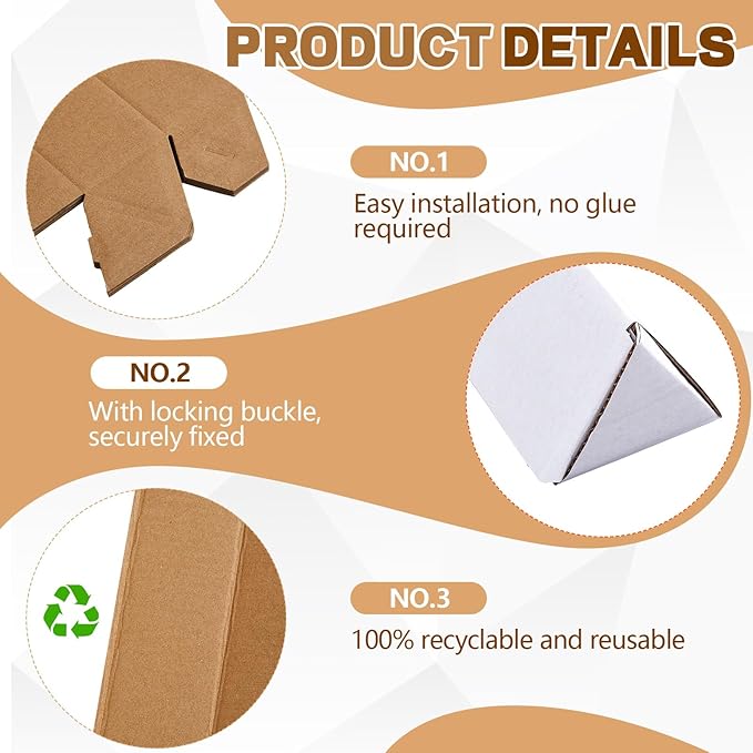 Tatuo Pack of 50 Triangle Mailing Tubes 18.25 L x 3 w x 3 h Corrugated Cardboard Tubes, Oyster White, for Protecting, Shipping, Mailing and Storage of Blueprints, Artwork, Crafts, Long Art Holder