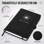 Planners with Purpose Gratitude Journal for Men - Daily Self Care & Productivity Planner with Guided Prompts for Reflection, Mindfulness - Undated 5 Minute Journal for Focus, Growth & Mental Wellness