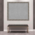 Amanti Art Silver Framed Magnetic Board 46x54 Oversize Vision Board for use with Magnets, 100% Metal Sheet to Display Items as Office Decor or for Home Organization in mudroom, Kitchen or Kids Room