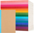 ALKALO 60 Pack Lined Notebook Journals Bulk, A5 College Ruled Composition Notebook, 8.3”x 5.5”, Kraft Cover with Rainbow Spines, 15 Colors 60 Pages for School Office Travel