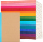 ALKALO 60 Pack Lined Notebook Journals Bulk, A5 College Ruled Composition Notebook, 8.3”x 5.5”, Kraft Cover with Rainbow Spines, 15 Colors 60 Pages for School Office Travel