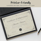 400 Sheets 8.5 x 11 In Parchment Paper 100 GSM Double-Sided Certificate Paper, Printer-Friendly Stationery Paper for Writings, Resumes, Invitations, Letters, Crafts, Awards & Diplomas, Ivory