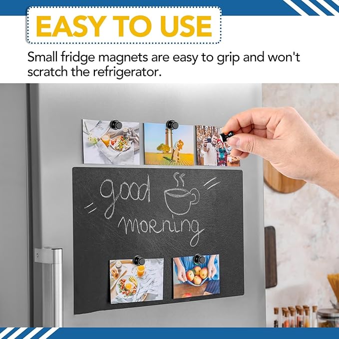 LOVIMAG Fridge Magnets 40Pcs Refrigerator Whiteboard Small Strong Magnet Classroom Kitchen Accessories Decorative Locker Set Decor Must Haves Office Calendar Refrigerador Magnetic Cute Crafts Black