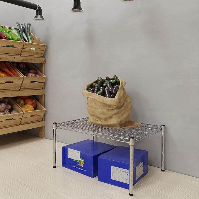 Regal Altair 21''W x 30''L x 14''H Chrome Plated Wire Dunnage Rack | Off The Floor Storage