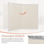 AMUSIGHT Double-Sided Large Cork Board with Linen, 60" x 40" Foldable Hanging Aluminum Framed Bulletin Board, Vision Board Pin Board Corkboards for Walls, Office, School Decor, 20 Pushpins
