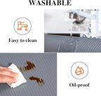 Mcrbeay Shelf Liners for Kitchen Cabinets, 16Inch x 20Ft, Non Adhesive Shelf Liner, Non-Slip Kitchen Drawer Liners, Waterproof Durable Cabinet Liners for Shelves, Refrigerator, Pantry, Dark Gray