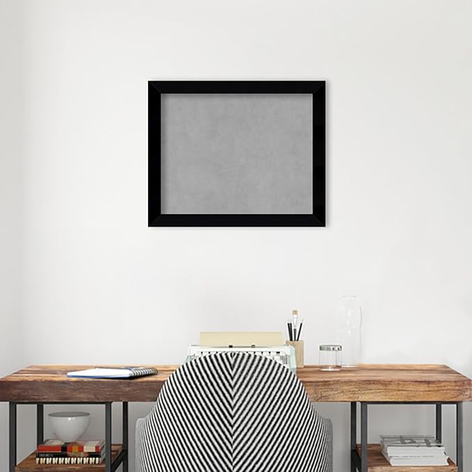 Amanti Art Black Framed Magnetic Board 19x23 Small Vision Board for use with Magnets, 100% Metal Sheet to Display Items as Office Decor or for Home Organization in mudroom, Kitchen or Kids Room