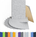 Amantech 12 Pack Acoustic Panels Self Adhesive Sound Proof Foam, High Density Sound Acoustic Panel, 16X12X0.4 Inch 4:3 Rectangle Panels in Home, Office, Reccording Room, Studio,more(Silver Gray)