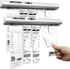 2 Pack Ticket Holders Receipt Holder for Restaurant, No Drill Restaurant Order Ticket Holders for Kitchen Office Walls Refrigerator Home Pubs Bars Cafes(12 Inch, Sliiver, 2p)