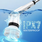 Electric Spin Scrubber, Dreazu IPX7 Shower Scrubber with 7 Replaceable Brush Heads & Retractable Handle, 2-Speed Adjustable Shower Cleaner for Bathroom, Bathtub, Kitchen, Tile Floors