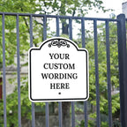Custom Decorative Sign, Personalized Metal Sign for Business, Driveway, Home, Airbnb, Office Door Plaque,Black Border Sign, 12x12 Inches, ACM, Fade Resistant, Made in USA by Sigo Signs