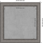 Amanti Art Grey Framed Magnetic Board 24x24 Medium Vision Board for use with Magnets, 100% Metal Sheet to Display Items as Office Decor or for Home Organization in mudroom, Kitchen or Kids Room