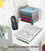 vfaejll Green A5 Lined Leather Journal Notebook for Men Women,5.9" X 8.4" Personalized Hardcover Journal with Pen,200 Pages 100 Gsm Thick Ruled Paper Daily Diary for School,Travel,Work,Writing