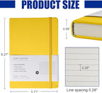 EMOMAS Lined Journal Notebook – Hardcover Notebook for Men & Women – Journals for Writing, Work, School, Home & Daily Notes, 160 Pages – Medium A5, 5.7"x8", 100 gsm Thick Paper (Bright Yellow)