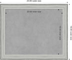 Amanti Art Silver Framed Magnetic Board 19x23 Small Vision Board for use with Magnets, 100% Metal Sheet to Display Items as Office Decor or for Home Organization in mudroom, Kitchen or Kids Room