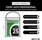 MICRO TEC Repair Order/Work Ticket Holders – Heavy-Duty Clear Vinyl Sleeves with Black Handle – 11" x 13" for Automotive Repair Orders, Job Tickets, Documents – Pack of 25 – Clear/Black