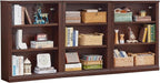 RWYHG 43" Walnut Tall Bookshelf Set of 3,3-Tier Thick Wooden Book Shelf with Adjustable Shelves,Free Standing Farmhouse Bookcase with Open Display Storage,Floor Vintage Bookshelves for Living Room