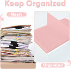 Two Pocket Folders, PANDRI 30 Pack 2 Pocket Folders, Letter Size Paper File Folder for School Office Home Business, Pink