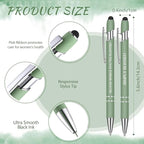 Zonon 12 Pcs Inspirational Pens Bulk Funny Ballpoint Pen with Stylus Tip Motivational Gifts for Valentine's Day Teacher Coworkers Nurse School Office Supplies(Morandi,Bible Style)